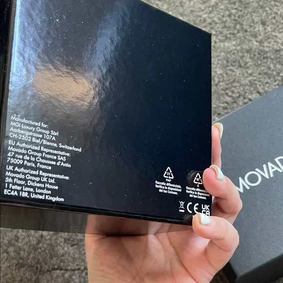 NWT- VIDEO- Movado Men's Elegant Silver and Black Watch - Picture 8 of 9